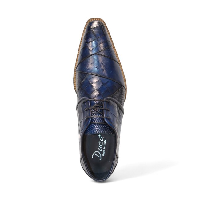Duca Di Matiste "Imperio" Genuine Italian Calfskin Lace-Up Shoes.