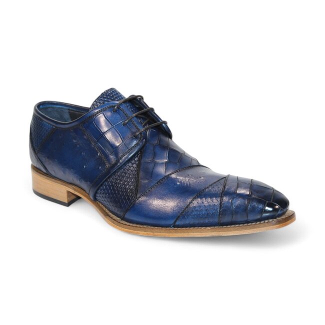 Duca Di Matiste "Imperio" Genuine Italian Calfskin Lace-Up Shoes.