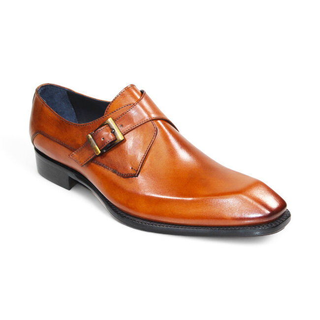 Duca Massa Men's Shoes Gold Monkstrap