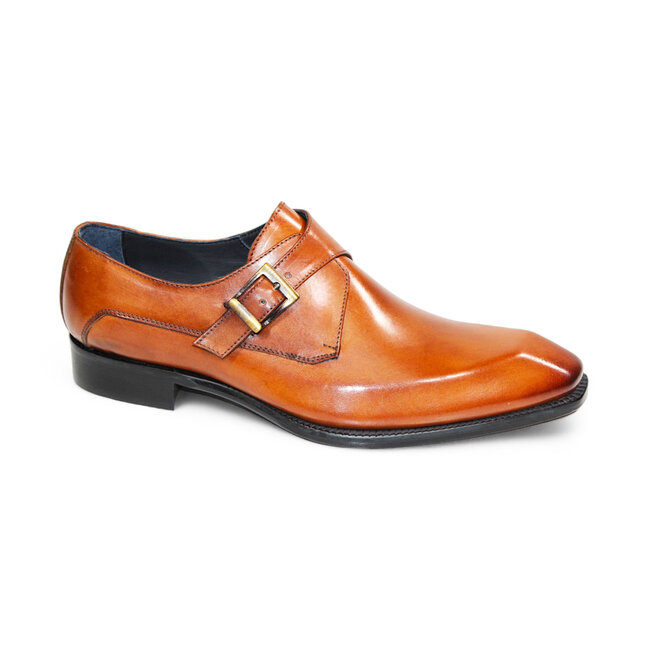 Duca Massa Men's Shoes Gold Monkstrap