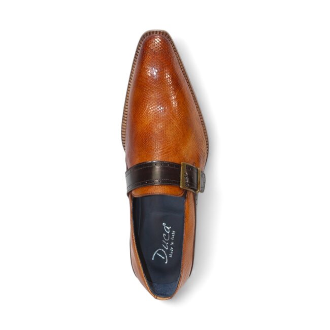 Duca Duca Sezze Men's Shoes Powder Snake Embossed/Calf-Skin Leather Loafers