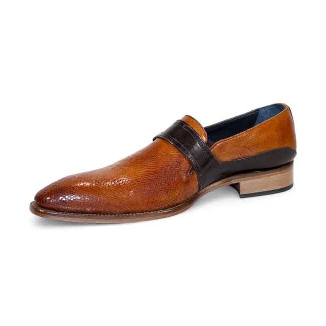 Duca Duca Sezze Men's Shoes Powder Snake Embossed/Calf-Skin Leather Loafers