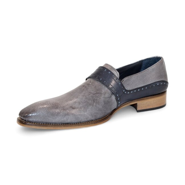 Duca Duca Sezze Men's Shoes Powder Snake Embossed/Calf-Skin Leather Loafers