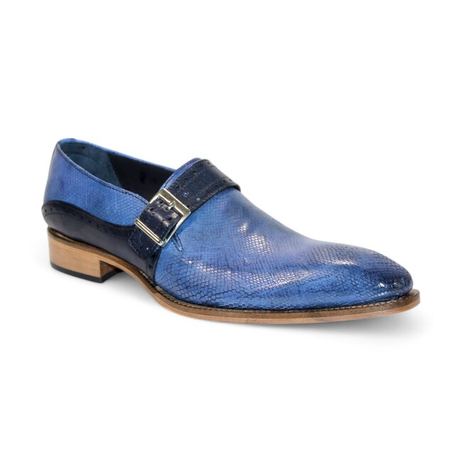 Duca Duca Sezze Men's Shoes Powder Snake Embossed/Calf-Skin Leather Loafers