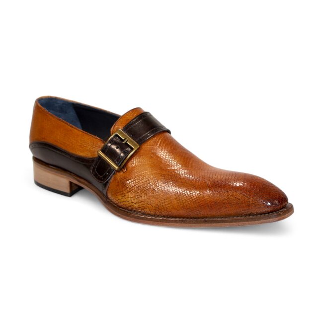 Duca Duca Sezze Men's Shoes Powder Snake Embossed/Calf-Skin Leather Loafers