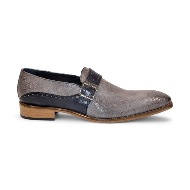 Duca Duca Sezze Men's Shoes Powder Snake Embossed/Calf-Skin Leather Loafers