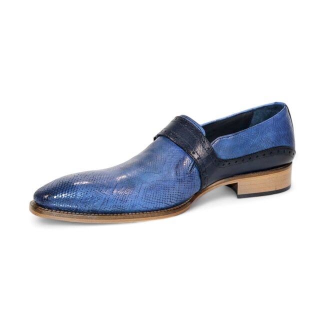 Duca Duca Sezze Men's Shoes Powder Snake Embossed/Calf-Skin Leather Loafers