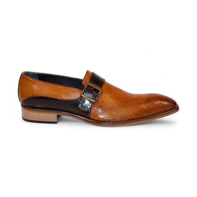 Duca Duca Sezze Men's Shoes Powder Snake Embossed/Calf-Skin Leather Loafers