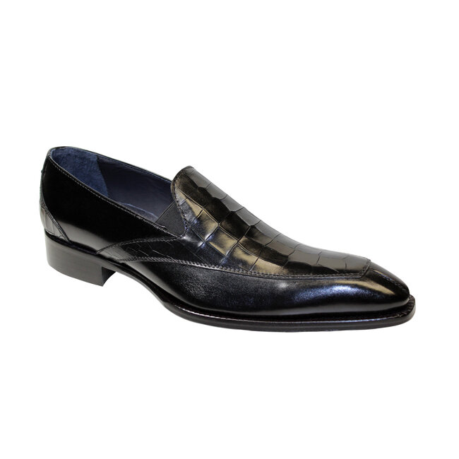 Duca calfskin and croco Embossed slip-on shoe "Trento"