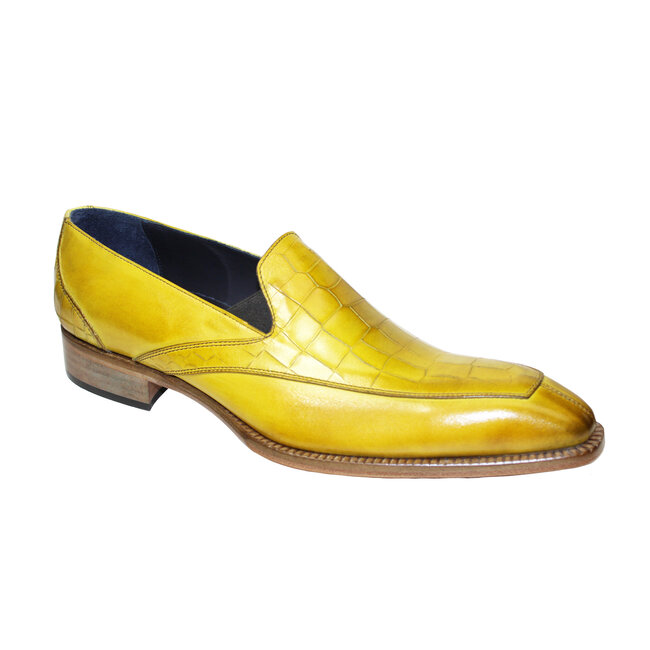 Duca calfskin and croco Embossed slip-on shoe "Trento"