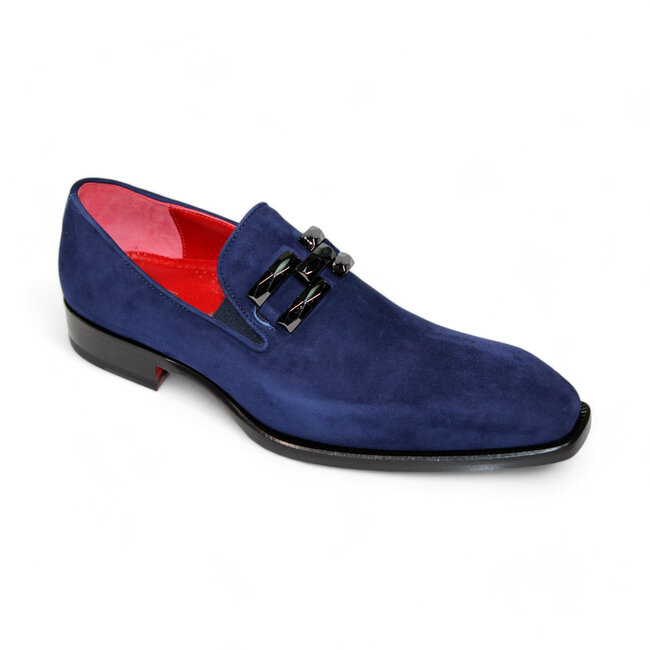 Emilio Franco Emilio Franco "Francesco" Genuine Suede Loafer With Bracelet Shoes