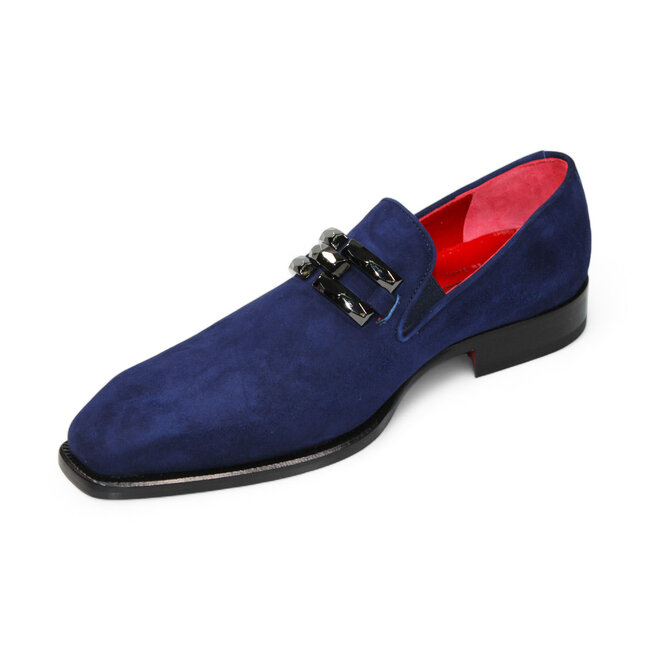 Emilio Franco Emilio Franco "Francesco" Genuine Suede Loafer With Bracelet Shoes