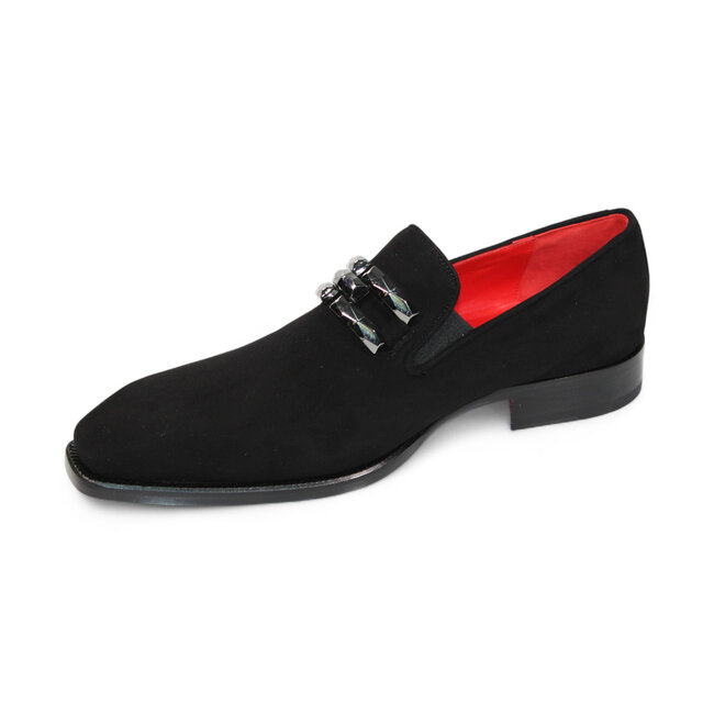 Emilio Franco Emilio Franco "Francesco" Genuine Suede Loafer With Bracelet Shoes
