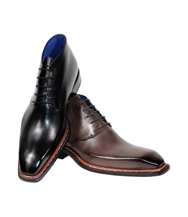 Emilio Franco Emilio Franco 'Rocco' Men's Shoes Black Calf-Skin Leather Boot,