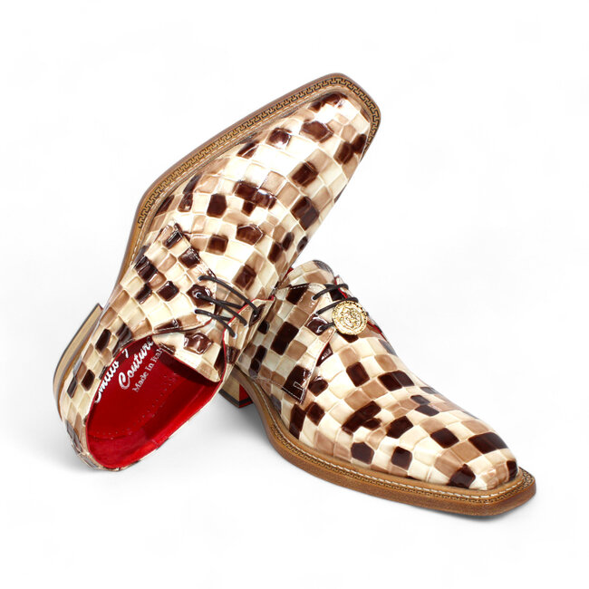 Emilio Franco Couture 'Santo' Patent Croco Print Shoes