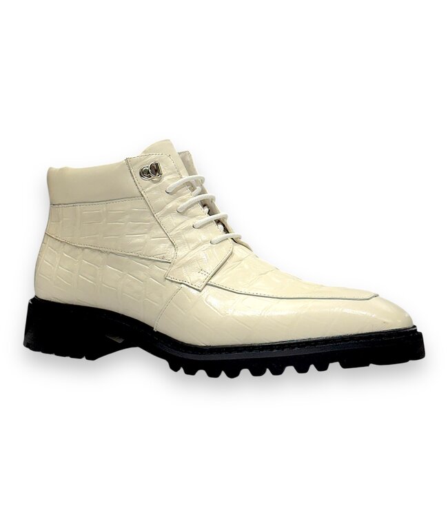 Carrucci CARRUCCI "EMBOSSED" ALLIGATOR BROGUE BOOT