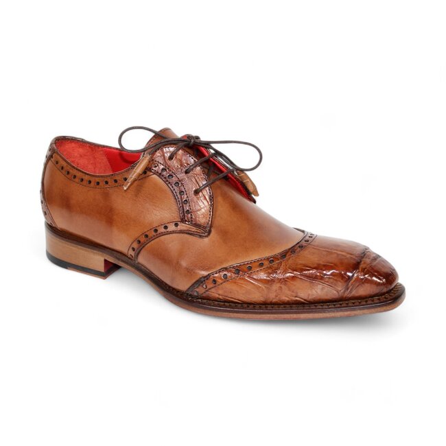 Fennix Fennix 'Jax' Blue Alligator Calfskin Derby Oxfords, for Men