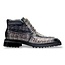 Carrucci CARRUCCI EMBOSSED ALLIGATOR BROGUE BOOT GRAY 'KB516-50’