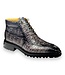 Carrucci CARRUCCI EMBOSSED ALLIGATOR BROGUE BOOT GRAY 'KB516-50’