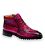 Carrucci CARRUCCI EMBOSSED ALLIGATOR BROGUE BOOT RASPBERRY  'KB516-50’