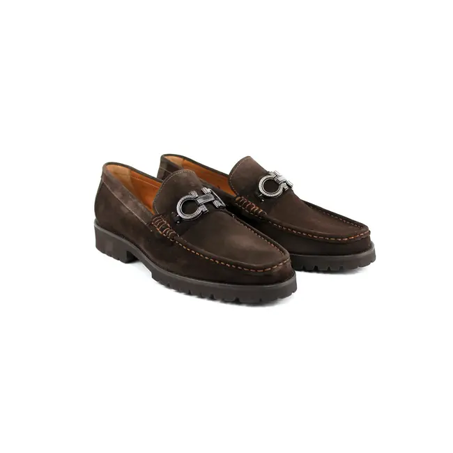 Corrente P043 Newport-With Buckle Suede Loafer