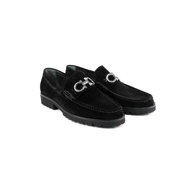 P043 Newport-With Buckle Suede Loafer