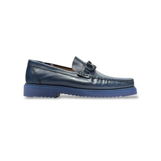 Sigotto Uomo Men's Loafers Gray, With Bit Buckle, Light Thick Lug Sole Calf-Skin Leather ’KM-6431'