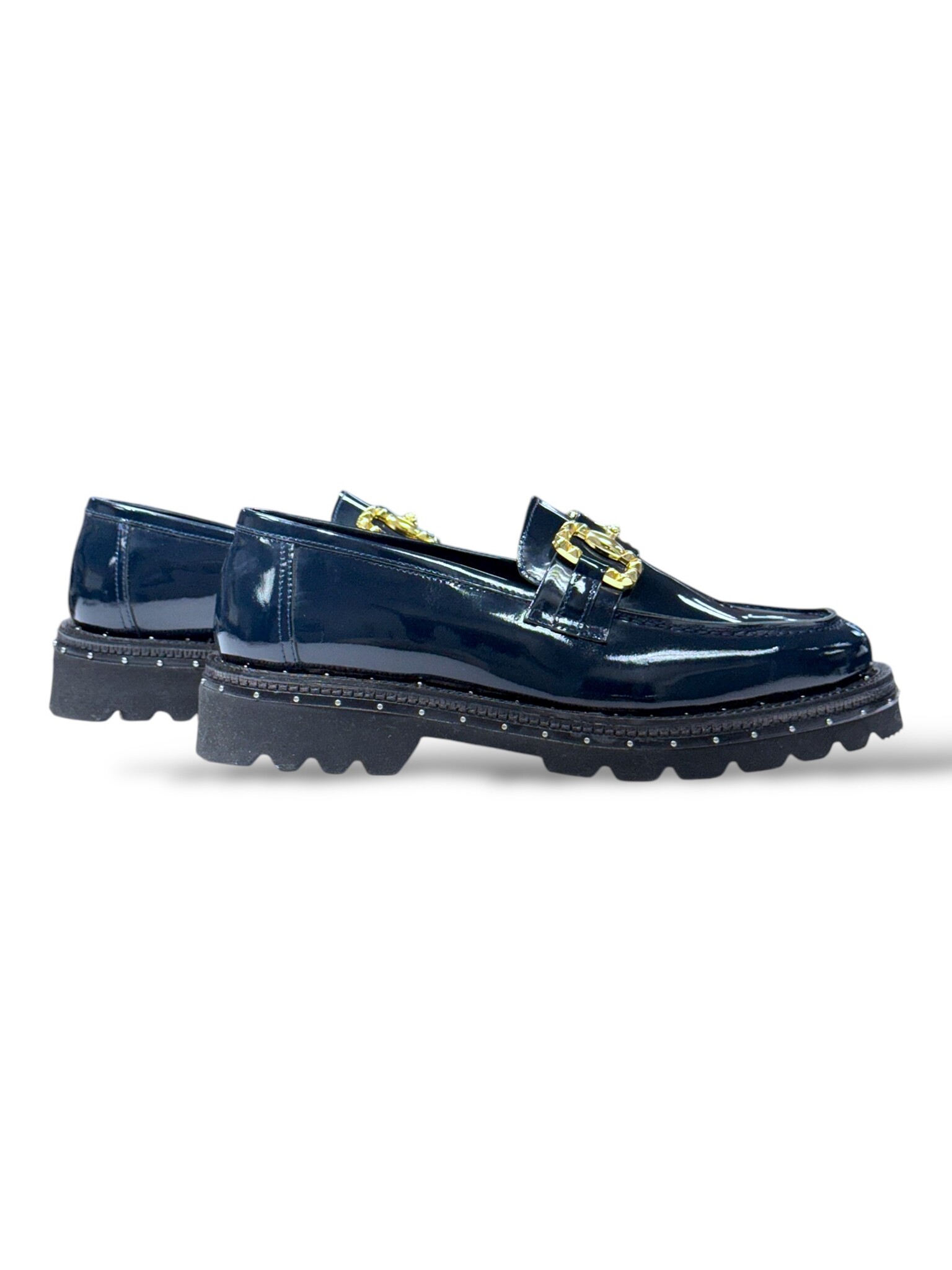 Men's Loafer Shoes Genuine Patent Leather Suede Patchwork with Bow Tie