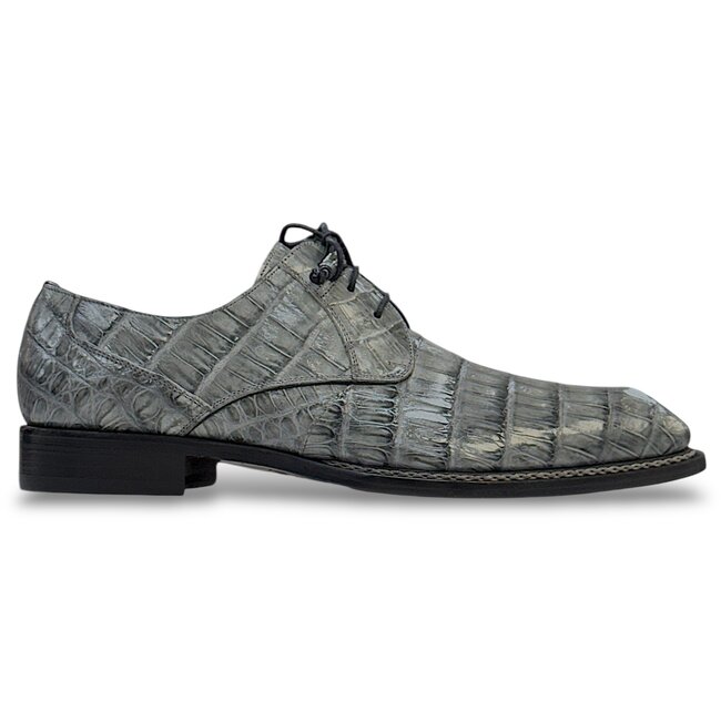 Mezlan Mens Shoes Gator Gray Derby  Shoes 'Pearl' '50070-f'