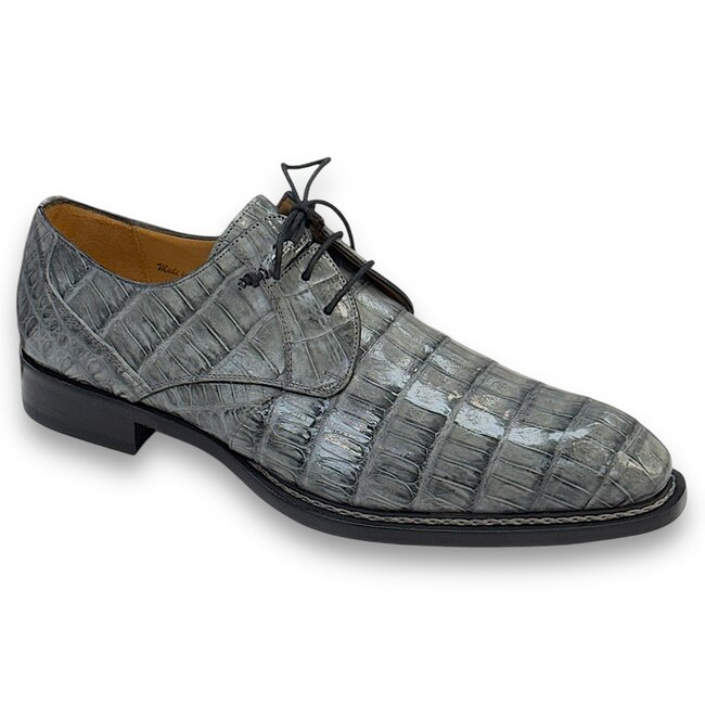 Mezlan Mens Shoes Gator Gray Derby  Shoes 'Pearl' '50070-f'