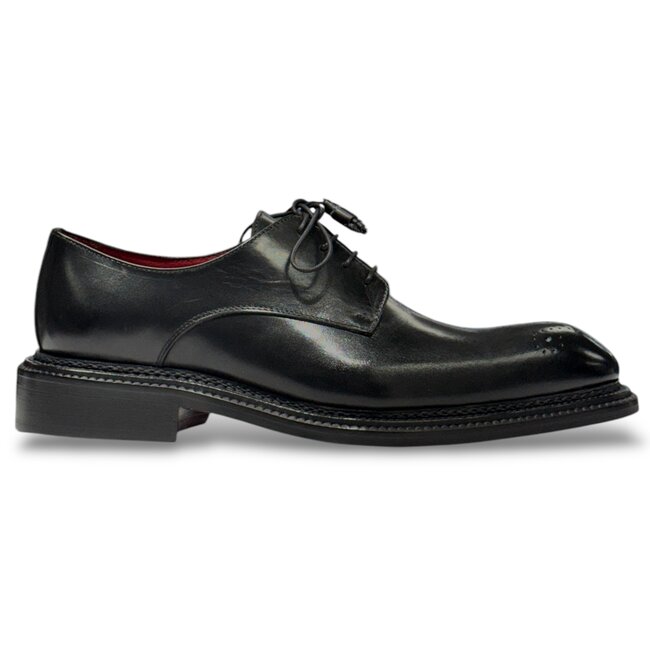 Emilio Franco Artigiana 'Delfino' Italian Calf Leather Shoes Black