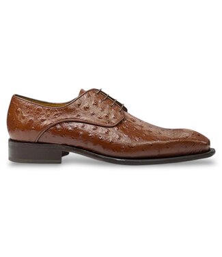 Mister Mister 'Roma' Men's Shoes Exotic Ostrich-Skin Lace-Up