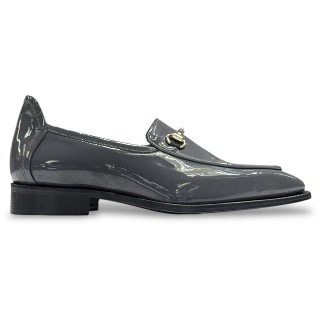 Duca Fano Men's Shoes Patent Leather Gray