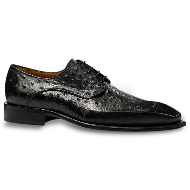 Mister 'Roma' Men's Shoes Camel Exotic Ostrich-Skin Lace-Up