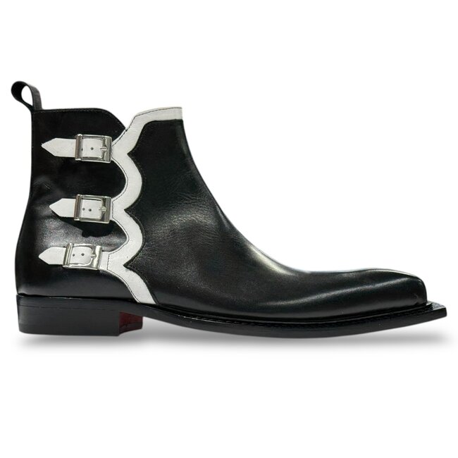 Emilio Franco Emilio Franco Ankle Boot Triple Buckle Genuine Calf-Skin