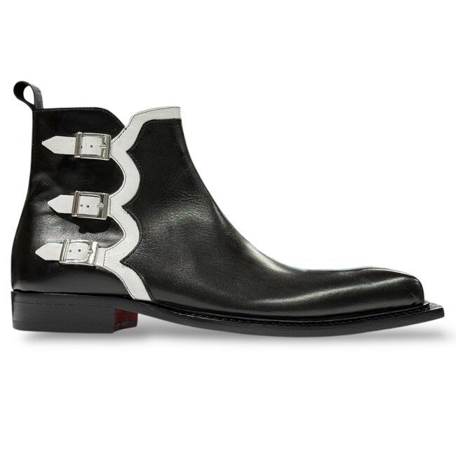 Emilio Franco Ankle Boot Triple Buckle Genuine Calf-Skin