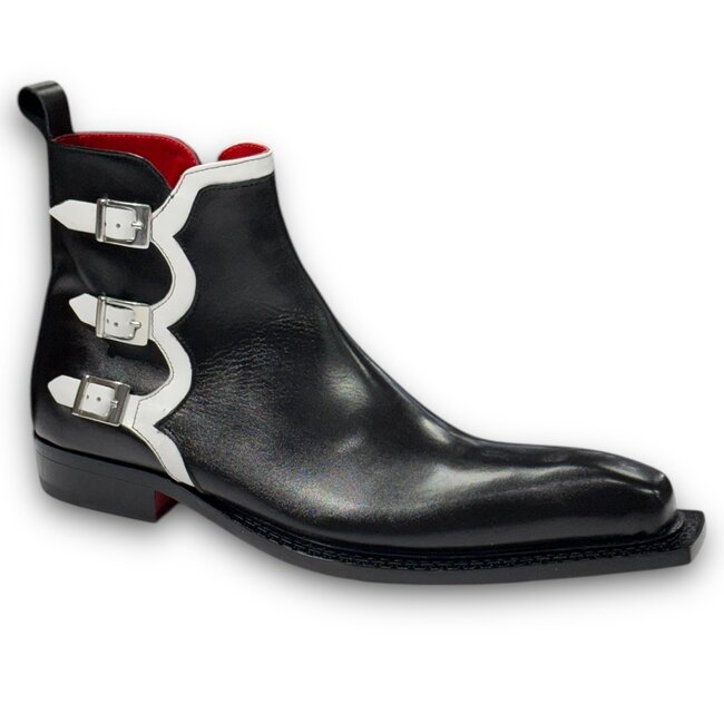 Emilio Franco Ankle Boot Triple Buckle Genuine Calf-Skin