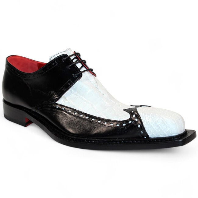 Fennix Fennix ;Harry' Genuine Alligator Shoes Black/White