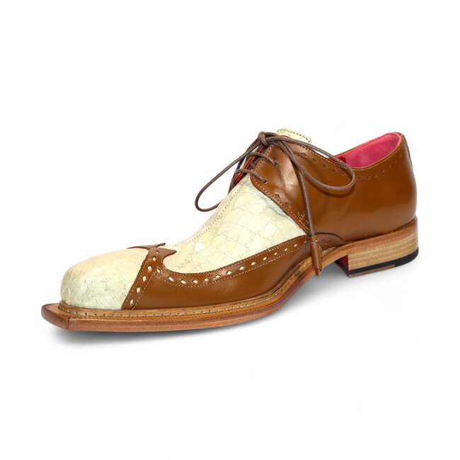 Fennix Fennix ;Harry' Genuine Alligator Shoes Beige/Brown