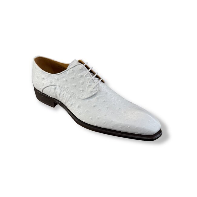 Mister Mister 'Roma' Men's Shoes Camel Exotic Ostrich-Skin Lace-Up
