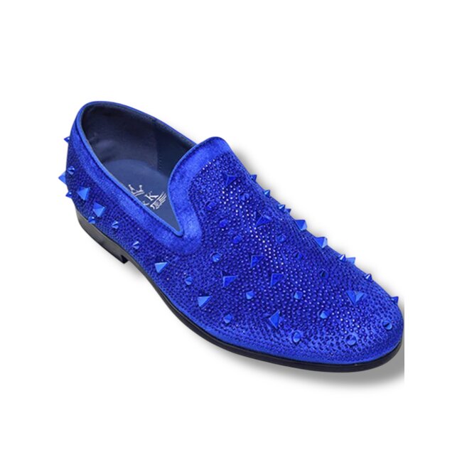 Spikes/Rhinestones Smoking Slip-on Men’s Dress Shoes