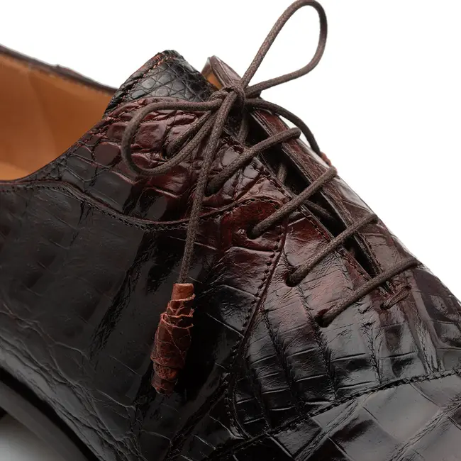 'Pueblo' Crocodile Oxford Men's Shoe