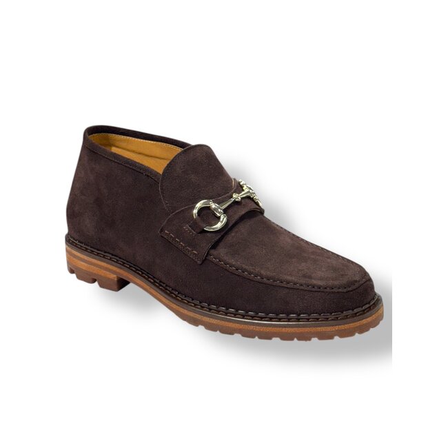 Carrucci Carrucci Men's Suede Ankle Boot with Horsebit