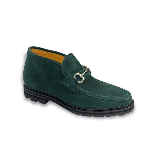 Carrucci Men's Suede Ankle Boot with Horsebit