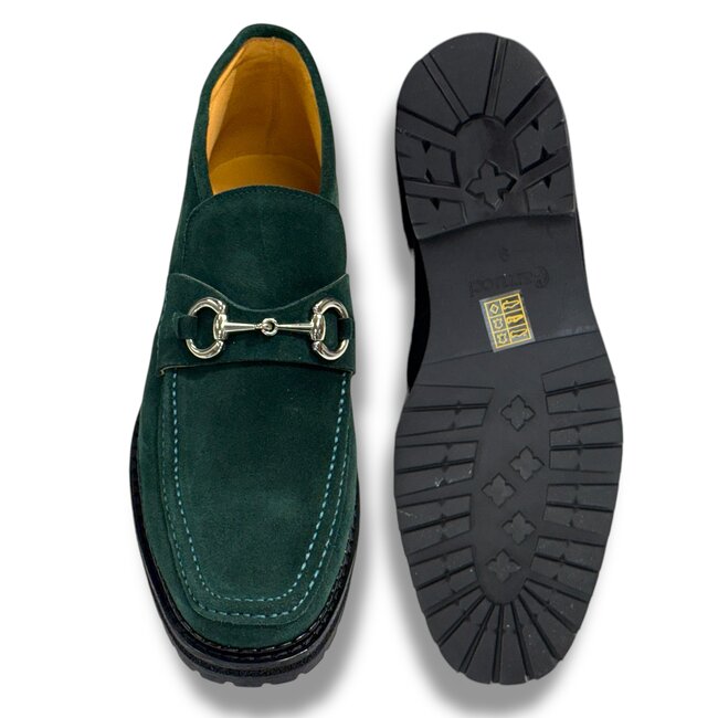 Carrucci Men's Suede Ankle Boot with Horsebit