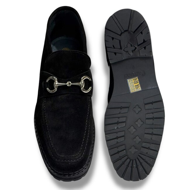 Carrucci Men's Suede Ankle Boot with Horsebit