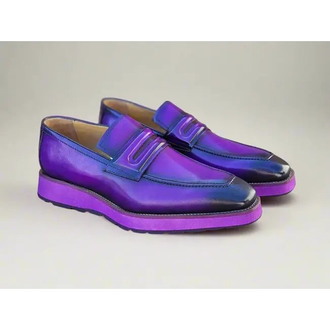 Carrucci Leather Penny Loafer in Chunky Sole