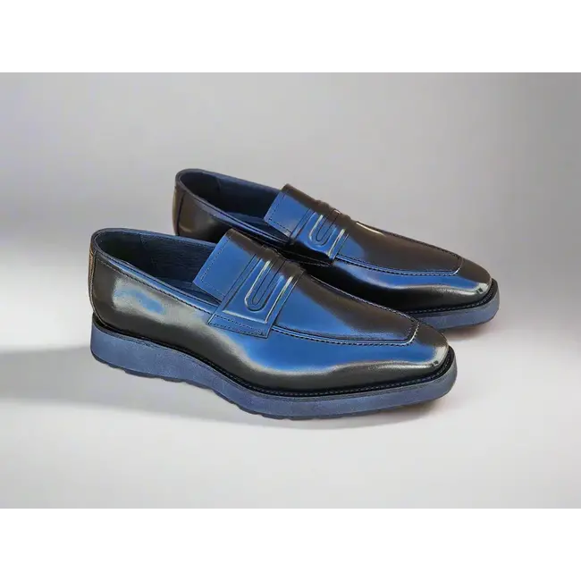 Carrucci Leather Penny Loafer in Chunky Sole