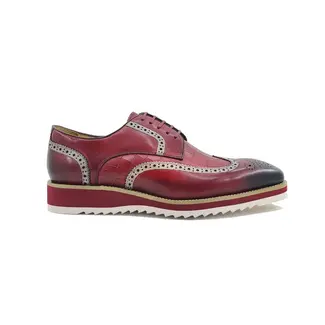 Carrucci Carrucci Lace-up Leather Derby Shoes Wing-Tip