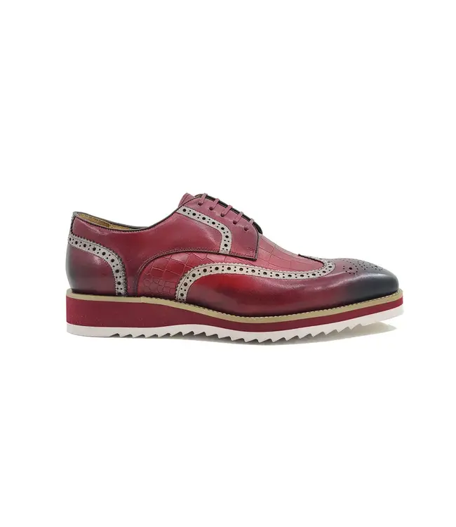 Carrucci Carrucci Lace-up Leather Derby Shoes Wing-Tip